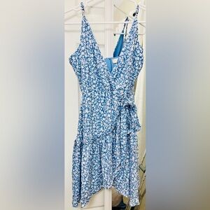 Altar'd State Blue and White Floral Mini Dress